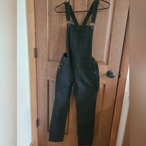 Black Women's Denim Overalls Medium